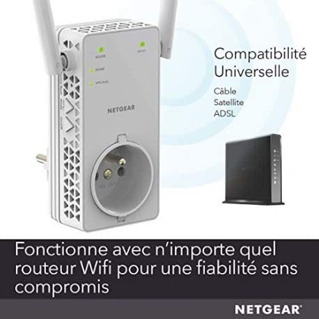 NETGEAR Répéteur WiFi (EX6130), Amplificateur WiFi AC1200, WiFi Booster, jusqu'à 90m² et 20 appareils, repeteur WiFi puissant , Prise de Courant Intégrée, compatible toutes Box – Image 3