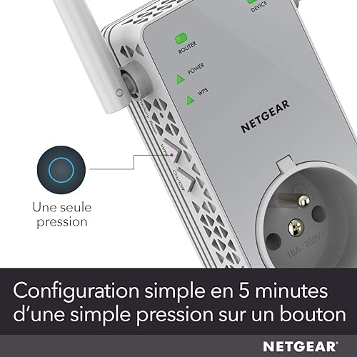 NETGEAR Répéteur WiFi (EX6130), Amplificateur WiFi AC1200, WiFi Booster, jusqu'à 90m² et 20 appareils, repeteur WiFi puissant , Prise de Courant Intégrée, compatible toutes Box – Image 4