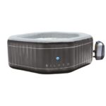 NETSPA - Spa Gonflable Octogonal SP-SLV155D - 5/6 Personnes - Silver - 195x195x70Cm - Couverture PVC Laminé Feuille Aluminium - Liner Extérieur PVC Laminé