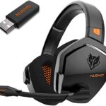 NUBWO Casque Gaming sans Fil pour PS4, PC, Casque stéréo sans Fil pour Jeux avec Microphone avec Annulation de Bruit, Mousse de l' étoffe, Son Enveloppant
