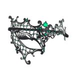 NUOBESTYMascarade masques, masque vénitien Halloween sexy femme strass métal demi visage masque cosplay costume accessoire pour carnaval bal balle fantaisie fournitures de fête (doré)