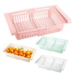 NVIYAM 4 Pièces Organisateur de Tiroir de Réfrigérateur Boite Rangement Frigo Réfrigérateur Escamotable Boîte réTractable pour Réfrigérateur Escamotable avec Tiroir Organisateur pour Réfrigérateurs