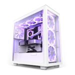NZXT H7 Elite - CM-H71EW-01 - Boîtier PC Gaming Moyenne Tour ATX - Port I/O USB Type-C en Façade - Panneau Latéral à Dégagement Rapide - Montage Vertical du Processeur Graphique (GPU) - Blanc