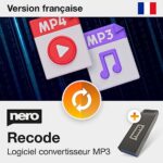 Nero Logiciel de conversion MP3 sur clé USB - MP3 converter, conversion, convertisseur pour vidéos (MP4, MPEG, VOB, DAT) et audio (MP3, WAV, FLAC, MP2) pour Windows 11/ 10 / 8.1 / 8 / 7