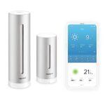 Netatmo Station Météo Intelligente Connectée avec Module extérieur - Capteurs Température, Humidité, Qualité de l'Air, CO2, Sonomètre, prévisions météo, HomeKit/Siri/Alexa/Google Home, NWS-FR