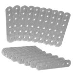 OMIdeas 20 x Plaques d'assemblage perforée plates (100 x 16 x 1.5) Plaques de raccord, Plaques de connexion, Supports de Fixation Droits Plats Métalliques, en acier galvanisé