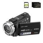 ORDRO Caméra Vidéo de Vision Nocturne Youtube Vlogging Camera Recorder FHD 1080P 15FPS 30MP 3,0 Pouces 270 Degrés de Rotation LCD Caméscope à Zoom Numérique 16X avec 2 Piles et Carte SD de 16 Go