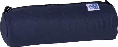 OXFORD Trousse ronde couleurs 1 Compartiment Capacité Dimensions 22x7x7cm Fermeture éclair Polyester Bleu