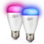 Objet connecté - Ampoule connectee - Ampoule LED connectée - Ampoule connectée E27 - Ampoule Alexa et Google Home - Pack de 2 Ampoules Color Bulbby C - 5 Watts - 16 millions de couleurs
