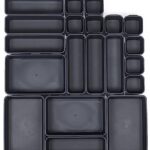Organiseur de tiroirs Nuangoo 20 pièces, doublures de tiroir avec boîte de rangement 3 tailles, boîte de rangement pour cuisine, maison, bureau et système de séparation des épices