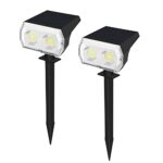 Osairous Spot Solaire Exterieur, 48LED Lampe Solaire Exterieur, IP65 Projecteur Solaire Exterieur, Lumiere Solaire Exterieur Pour Chemins, Jardin, Cour (2 Pack)
