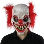 PARTYGEARSMasque de clown réaliste en latex effrayant pour fête d'Halloween pour enfants et adultes Cosplay Costum effrayant Joker