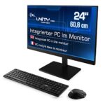 PC Tout-en-Un CSL Unity Pro F24B-GLS, 60,8 cm (23,8 Pouces, 1920x1080 Full HD) - AIO Silencieux (Intel N4120 CPU 4x2600 MHz, 1000 Go SSD, 8 Go DDR4-RAM, Windows 11 Famille), Noir
