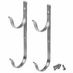 PETSTIBLE Lot de 2 supports en aluminium de qualité supérieure pour poteau de piscine - Accessoires de nettoyage - Tige de rangement en aluminium - Tige de rangement pour matériel de nettoyage