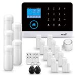 PGST Alarme Système WiFi/GSM, Compatible Google Home et Alexa, Kit Antivol avec Sirène,Détecteur de Mouvement, Capteurs pour Ports de Protéger Votre Maison et Votre Bureau (Smart Life-Tuya)