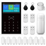 PGST Système d'alarme Complet, WiFi + GSM 2G Kit de système d'alarme antivol Domestique sans Fil Tuya Smartlife APP Alexa, avec capteur de Porte fenêtre Sirène de sécurité pour la Maison
