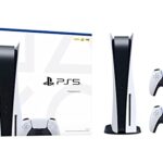 PS5 Console standard Sony PlayStation (avec lecteur) inclus 2x manette Dualsense compatibles pour PS5