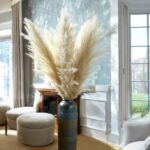 Pampas XXL Séchées 100cm, Lot de 4 - Décoration Maison, Mariage - Fleurs Séchées Naturelles - Décoration Murale - Plante Décorative Intérieure - Cadeau, Anniversaire - Décoration Intérieure Naturelle