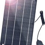 Panneau Solaire 6W, Mini Panneau Solaire USB 5V/1A, Module monocristallin étanche IP67 Kit de Panneau Solaire Bricolage pour téléphone Intelligent, Petits Ventilateurs Moniteur caméra