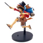 Pirate Lu-ffy Figurine de Manga, Pop Anime, Chapeau de Paille Lu-ffy Figurines de Manga, Figurines Pirate, Figurine en PVC Statue Jouet de Collection Décoration de Bureau Poupée