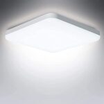 Plafonnier LED 20W,Luminaire Plafonnier Carré Etanche IP56,Lampes de Plafond 1600LM Blanc Froid 6000K,Luminaire LED Pour Plafonnier Utilisé Dans La Salle De Bain,Couloir ,Balcon,Garage,Bureau