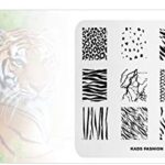 Plaque de tampon motif léopard, tigre, vache, zèbre, multi-motif, motif imprimé, nail art, tampon, outil