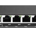 PoE Switch PS504 Mini commutateur PoE Power Over Ethernet, 5 ports LAN RJ45, 4 ports LAN POE RJ45, 802.3AF, 48V / 60W Noir