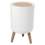 Poubelle sur pied de salle de bain touch 7L MALMO Couleur bois