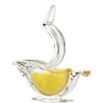 Presse Citron de Table Individuel•Press Art [Boite de 2] Design Original, Robuste, Transparent, Pratique pour les Fruits de Mer•Sans Bisphénol•Va au Lave Vaisselle•Made in France•Cadeau de qualité