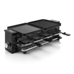 Princess Appareil à raclette Multifonction Piano 8 Noir-8 Personnes-1 200 W, Plastique sans BPA