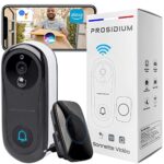 Prosidium Sonnette sans Fil avec Caméra FHD1080P | Visiophone WiFi Intérieur avec Carillon | Batteries Rechargeables | Objet Connecté Compatible Alexa et Google Home | Interphone Audio