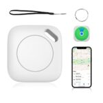 Qoosea Localisateur D'objets Perdus Intelligent, Localisation Précise et Anti-Perte, Trouvez Vos Clés/Valises/Cartables/Portefeuilles ou Enfants âgés et Voitures pour iOS(Blanc)