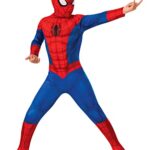 RUBIES - Marvel Officiel - Déguisement Enfant Classique Spider-Man - Taille 5-6 ans - Costume Complet Combinaison avec Masque et Couvre-Chaussures.