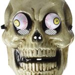 RUBIE'SRUBIES - Accessoire pour Déguisement Adulte HALLOWEEN Officiel - Masque Squelette Yeux Exorbités - Taille Unique - Pour Costume Halloween, Femmes et Hommes, Blanc
