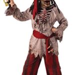 RUBIE'SRUBIES - Déguisement Enfant HALLOWEEN Officiel - Combinaison Pirate Squelette Manches Longues, Foulard et Masque - Taille Enfant au Choix - Costume Halloween, Pour Ado