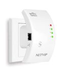 Répéteur WiFi Amplificateur WiFi 300Mbps Couvre Jusqu'à 200㎡, WiFi Extender Booster Point d'Accès Port, Augmente la Couverture WiFi,Compatible avec Toutes Les Box Internet, Ethernet Port, WPS
