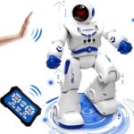 Robot Jouet Garcon 4 5 Ans Robot Enfant Programmable avec RC, Robot Intelligent Geste ContrôLe,Chant Et La Danse,Rechargeable Robot Jouet Cadeau d'anniversaire de noël pour garçon de 6 7 8 9 ans