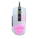 Roccat Burst Pro – Souris de jeu optique pro ultra-légère (haute-précision, capteur optique Owl-Eye (100 à 16 000 DPI), rétroéclairage RGB AIMO LED, seulement 68 g, conçue en Allemagne), blanc