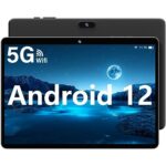 SGIN Android 12 Tablette, Tablette Tactile 10,1 Pouces 64Go+2Go(TF 512Go), Processeur Quad-Core 2.4G/5GHz WiFi, 1280 * 800 FHD+ IPS, 5000mAh, Double Caméra, Bluetooth4.2, Type-C
