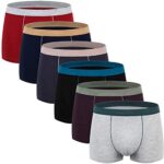 SHUOJIABoxers Homme Lot De 6 Coton sous-vêtement Fitted Trunk Caleçons Ultra Doux Confortale