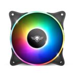 SPIRIT OF GAMER – AIRFORCE Series DUAL RGB – Ventilateur de Refroidissement PC Rétroéclairé Silencieux – Refroidissement Liquide PC Gamer - Adressable RGB – Dim : 120x120x25mm