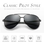 SUNGAITLunettes de soleil homme pilote polarisées pour Cadre en métal Protection UV400 SGT289