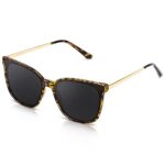 SUNGAITVintage Lunettes de Soleil Carrées pour Femmes Hommes Rétro Rondes Polarisées Shades Grand Cadre UV400 SGT805
