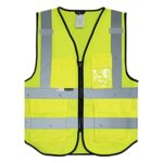 Salzmann3M Gilet de Sécurité - Gilet réfléchissant de Haute visibilité avec Plusieurs Poches - Fabriqué avec du matériau réfléchissant 3M