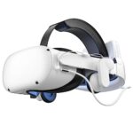 Sangle de tête avec Casque pour Oculus Quest 2 8000 mAh Power Bank Prolonger la durée de Lecture, Cache-Oreilles et Remplacement Elite Strap Support de Confort amélioré et Immersion dans Le Jeu
