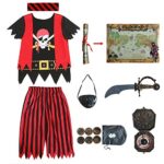 Sincere Party Ensemble de déguisement de Pirate 8 pièces pour Enfant Taille 3-4ans