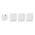Smartwares Kit domotique Interrupteur sans Fil Plug & Connect - pour Chambre à Coucher - 3 Interrupteurs simples et 1 module encastrable SH4-99567 Blanc