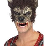 Smiffy'sSmiffys Masque loup garou, Marron, Demi visage, latex Unique