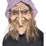 Smiffy'sSmiffys Masque vieille sorcière, Couvrant la tête, latex Unique