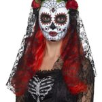 Smiffy'sSmiffys 44639 Day of The Dead Senorita Mask (One Size)